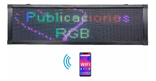 Letrero Led Programable Rgb Por Wifi 135x40cm P/publicidad