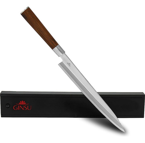 Cuchillo Ginsu Yanagiba Sashimi, 9.5 , Marrón