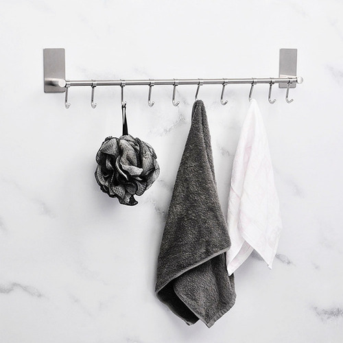 Adhesivo De Barra De Toalla De Acero Inoxidable Para Baño