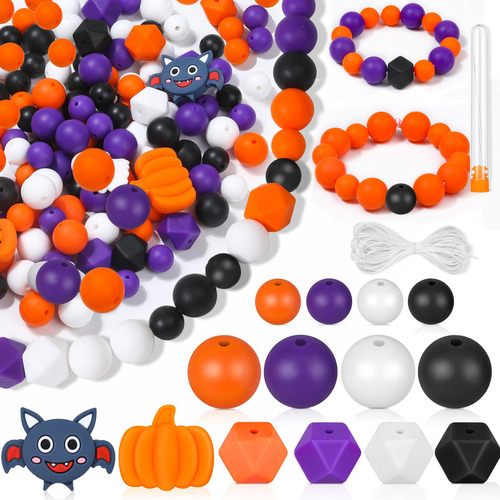 145 Cuentas De Silicona De Halloween Para Adornos, Cuentas D