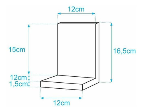 Imagem 2 de 3 de Prateleira Buzios 15 X 12 Cm Branco - 2 Unidades