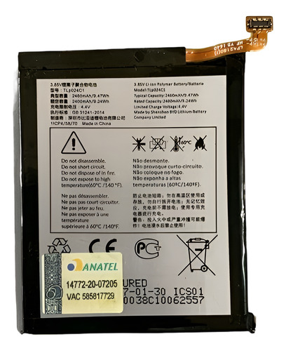 Batería TLP024C1 para Alcatel Shine Lite 5080x