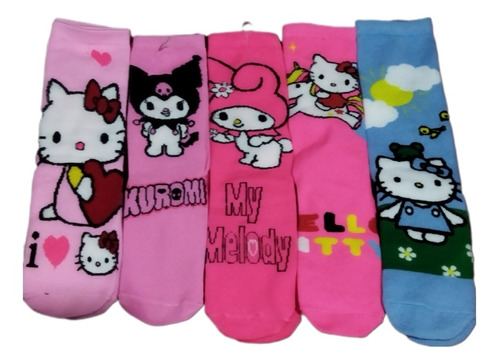 Calcetas Locas Estilo Kitty 