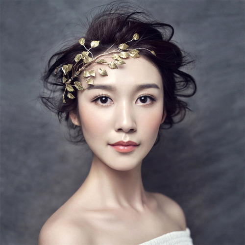 Diademas Con Forma De Corona De Pelo Leaf Branch Para Bodas