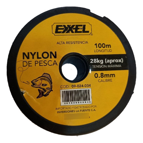 Nylon Para Pescar 0.8mm 100mts Exxel