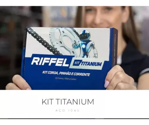 Kit Transmissao Ybr125i Factor 17-18 Titanium Riffel 91357