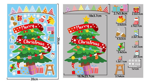 Aplicável A 8 Hojas Pegatinas Navideñas Copos De Nieve