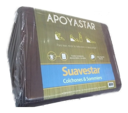 Imagen 1 de 3 de Almohada Triángulo Suavestar Apoyastar 50x35x35 Con Funda
