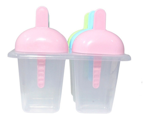 Moldes Paletas Hielo 6 Reutilizables Contenedor Color Pastel
