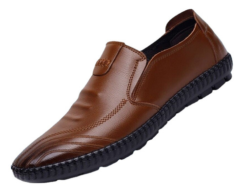 Zapatos Casuales De Cuero Transpirables Para Hombre