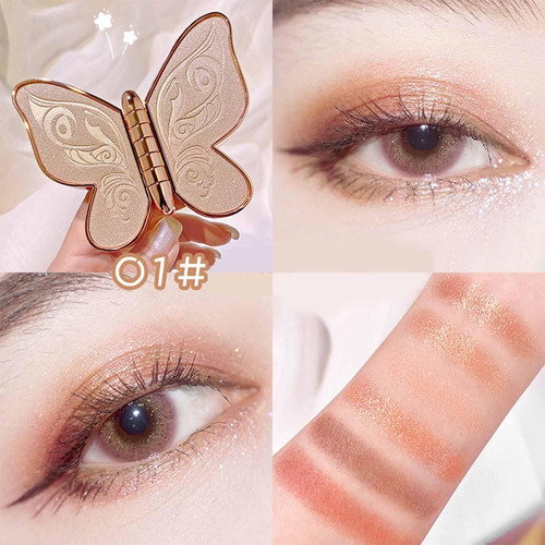 Paleta De Sombras De Ojos 6 Colores Mariposa Maquillaje De