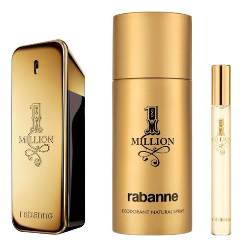 Perfume Hombre Rabanne One Million Edt 100ml Set