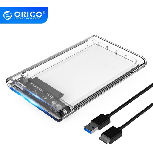 Estojo de disco rígido externo transparente Orico 2.5 para USB 3.0