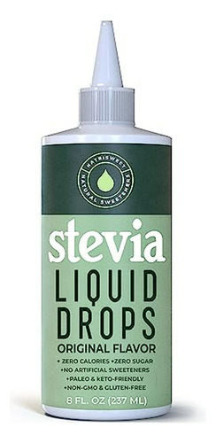 Natrisweet Original Stevia Gotas De Líquido De 8 Oz, Sin Alc