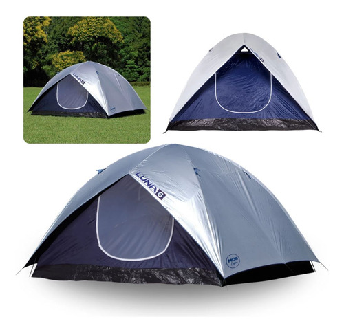 Barraca Camping 6 Pessoas Luna Mor + Lampião Luminaria Led