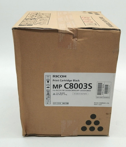 New Genuine Ricoh Mp C8003s Black Print Cartridge Llf
