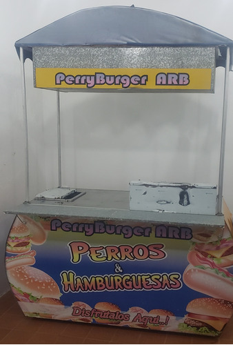 Carro De Perros Calientes Y Hamburguesas