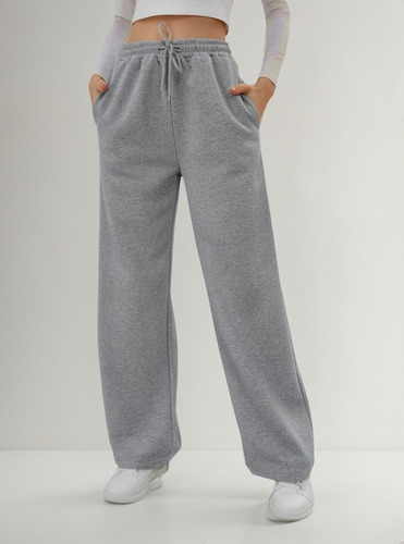 Pantalón Jogger Buzo Mujer Algodón Forro Polar M A Xl 