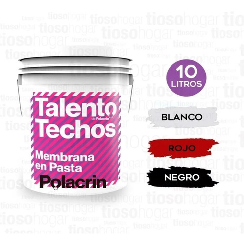 Imagen 4 de 10 de Membrana Blanca En Pasta Polacrin Cubre Techos Talento 10 Lt