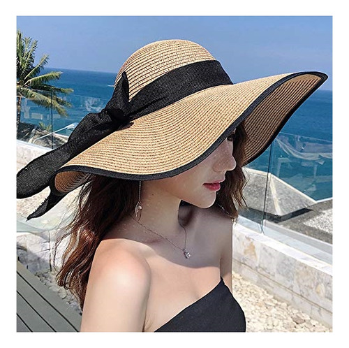 Sombrero Plegable De Ala Ancha Con Protección Uv Para Mujer