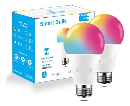 Smart Focos Alexa Wi-fi, Focus Led E27 9 W Rgb 2.4 Ghz,