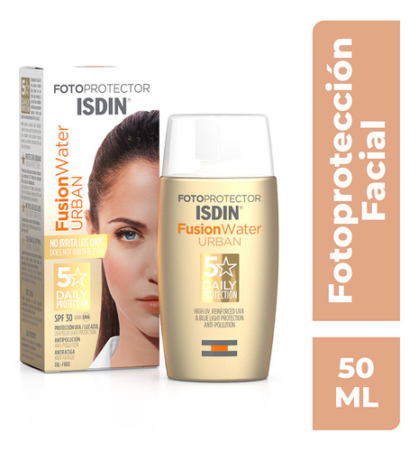 Fotoprotector Isdin Fusion Water Urban Fps30 Luz Azul 50ml