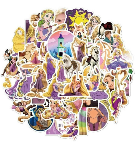 Rapunzel - Set 50 Stickers / Calcomanias / Pegatinas