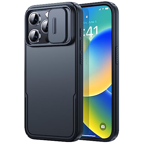 Funda Con Protector De Camara Para iPhone 15 Pro Negro 