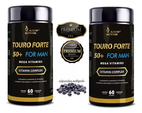 Touro Forte 50+ For Man Mega Vitaminas 2x60 Alisson Sabor Sem