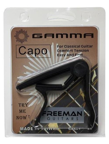 Capo Para Guitarra Clásica (nylon) Freeman Frgcp8 Negro