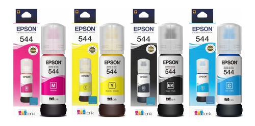 Tinta Epson Original 544 Kit X4, L1110, L3110, L3150, L5190