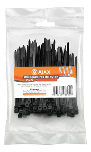 Abraçadeira Fita Hellerman 2,5 X 150 Mm Preta 500un