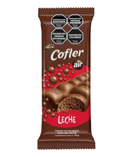 Tableta Chocolate Cofler Air X55gr Arcor Oficial