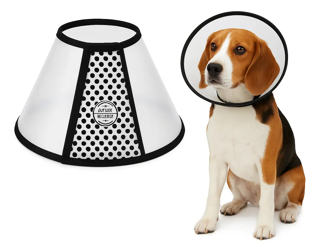 Collar Isabelino Perro Gato Cono De Recuperación Mr Wuff Transparente 1