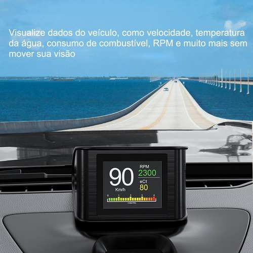 . Aviso Digital De Temperatura Obd2 P10 Hud