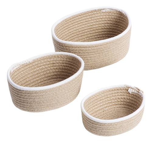 Cestas De Almacenamiento Tejidas De 3pcs Cestas Estilo B