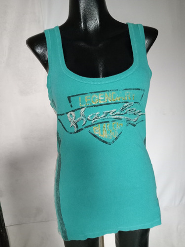 Blusa Sin Mangas Harleyy Davidsoon Mediana D Mujer Verde