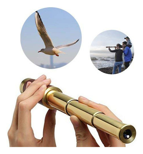 Telescopio E Brass 25x30, Catalejo Con Zoom Y Plegable H 440