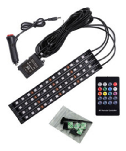 Tira De Luces Led Para Coche, Juego De 4 Piezas, 48 Led, Mul