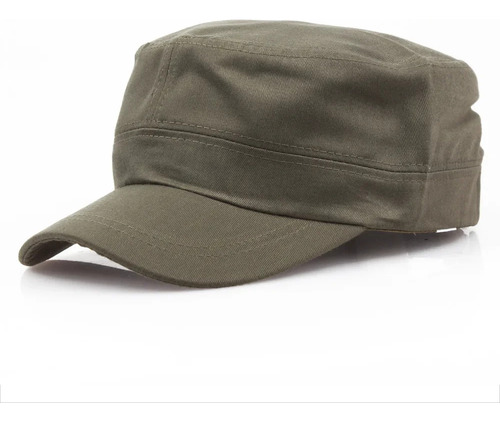 Gorro Militar Ajustable De Color Liso Unisex, Retro, De Algo