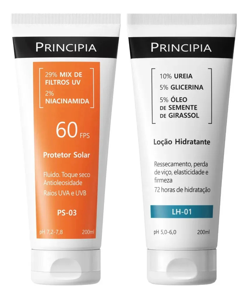 Principia Kit Protetor Solar Corporal Ps-03 Fps60 + Loção Hidratante Lh-01