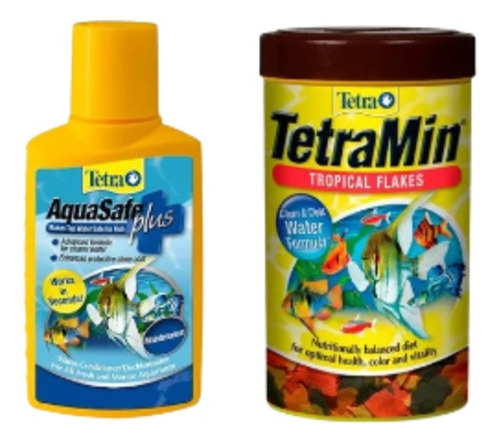 Combo Alimento Tetra Min 62gr + Acondicionador Aquasaf 100ml