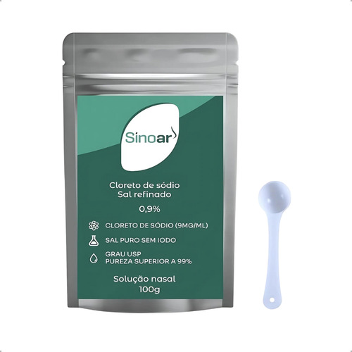Refil 100g Sal Puro Refinado Sem Iodo Limpeza Nasal Sinoar