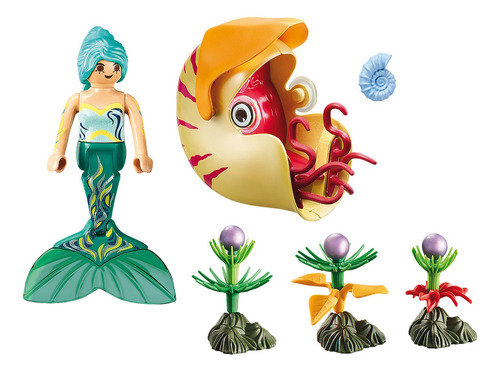 Playmobil Magic - Mundo De Sirenas: Sirena Con Caracol De Ma