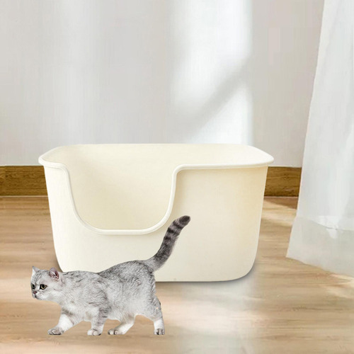 Caja De Arena For Gatos Con Tapa Abierta, Orinal Para