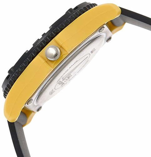 Relógio Infantil Masculino Preto E Amarelo Pulseira Estrelas