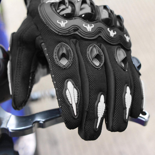 Mayoreo 2 Guantes Para Moto Bicicleta Negro-gris Talla L Color Negro