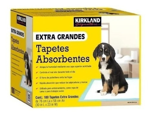 Pañal Tapetes Entrenadores Para Cachorro Kirkland 100pz Pet 