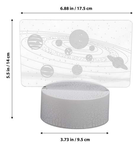 Luz Nocturna Acrílica Decorativa Para El Hogar, Led 3d Ill