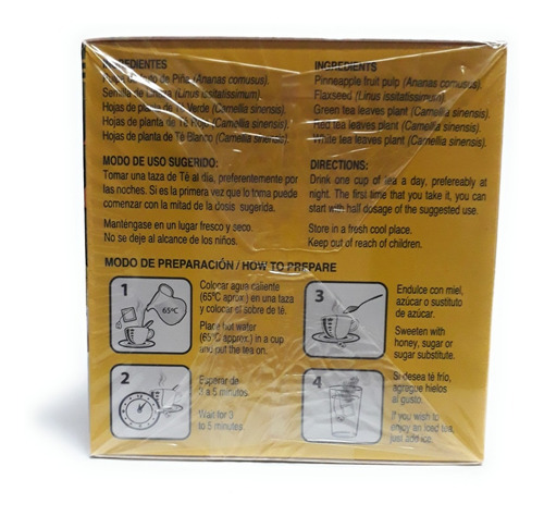 Piñalim Te Original 30 Sobres Original 3 Cajas